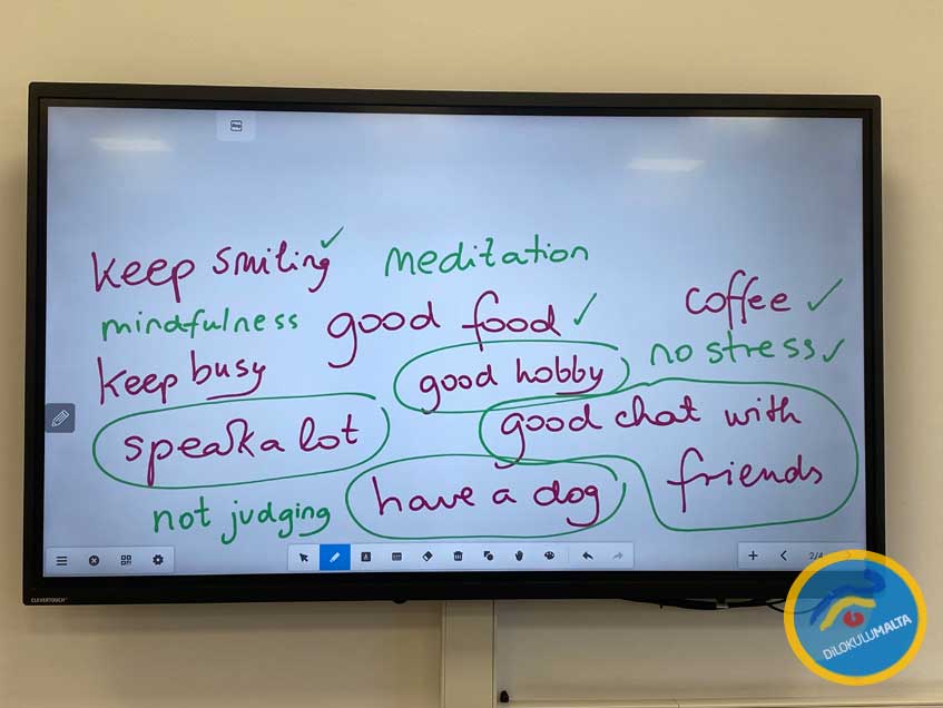 6 Ay Malta Dil Okulu Speaking Dersinde Akıllı Tahta 6 ay malta dil okulu speaking dersi