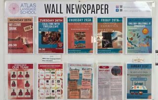 Atlas Malta Dil Okulu - haftalık Aktivite Panosu