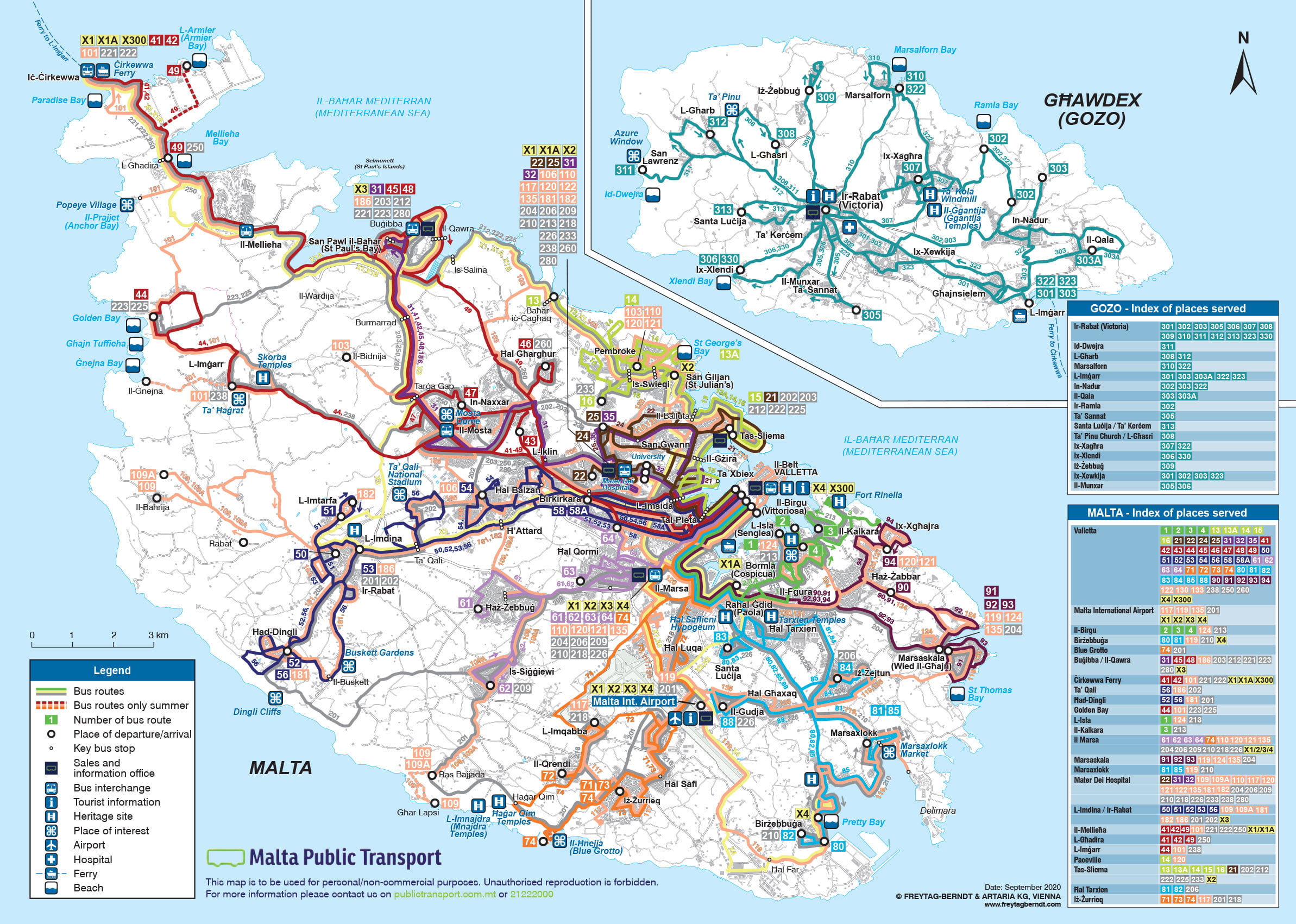 Malta'da Ulaşım: Malta Toplu Taşıma Haritası